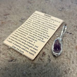 Wrapped pendant with Amethyst stone